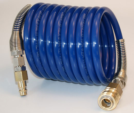 Spiralschlauch NW 7,2 Kupplung und Stecker - 2,5 m