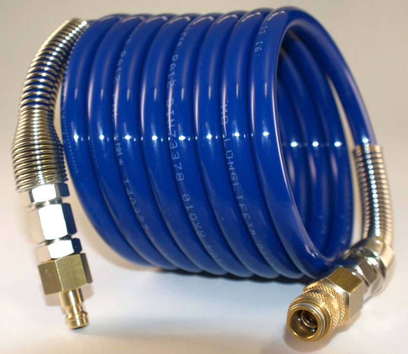 Spiralschlauch NW 5 Kupplung und Stecker - 2,5 m