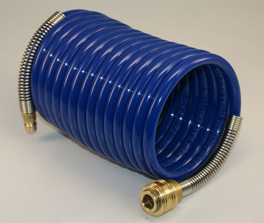 Spiralschlauch NW 7,2 Kupplung und Stecker - 4 m